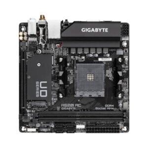 A520I-AC Gigabyte A520I AC Socket AM4 AMD A520 Chipset Mini-ITX USB 3.2 G1 Gigabit LAN, Wi-Fi, Bluetooth onboard graphics System Board