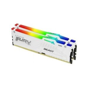 KF560C30BWEAK2-32 Kingston Fury Beast RGB 32GB (2x16GB) 6000MT/s DDR5 PC5-48000 Non-ECC Unbuffered CL30 288-Pin 1.4V DIMM Single Rank Memory Module
