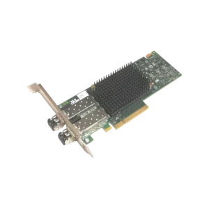 Dell 308VV Emulex LPE32002-M2-D Dual Port 32GB Fibre Channel HBA With Full Height Bracket and SFPs.